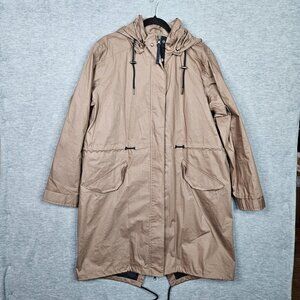 Thought Women’s Tan Full Zip Long Hooded Jacket Size 16/44